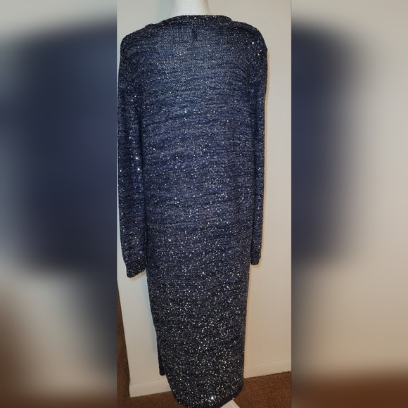 White House Black Market Sequin Duster Cardigan M ❤️‍🔥❤️‍🔥 - Picture 9 of 9